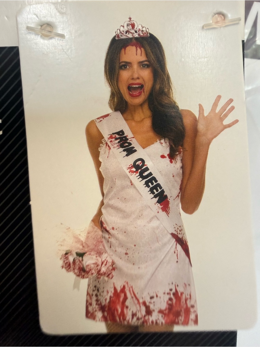 NEW Prom Queen Bloody Costume Dress - Sash, flowers and Tiara - Carrie movie